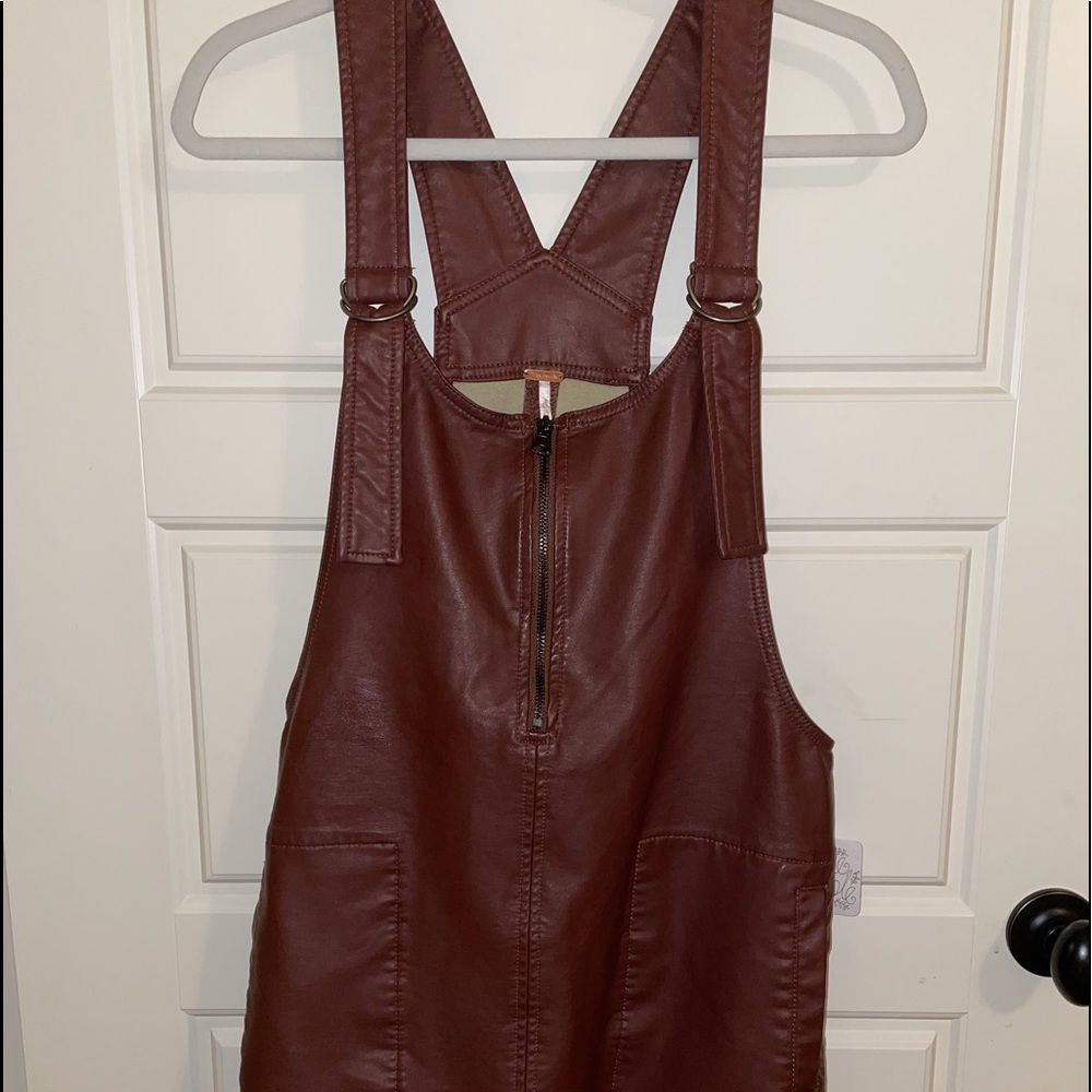 NWT Free People Overall Leather Dress